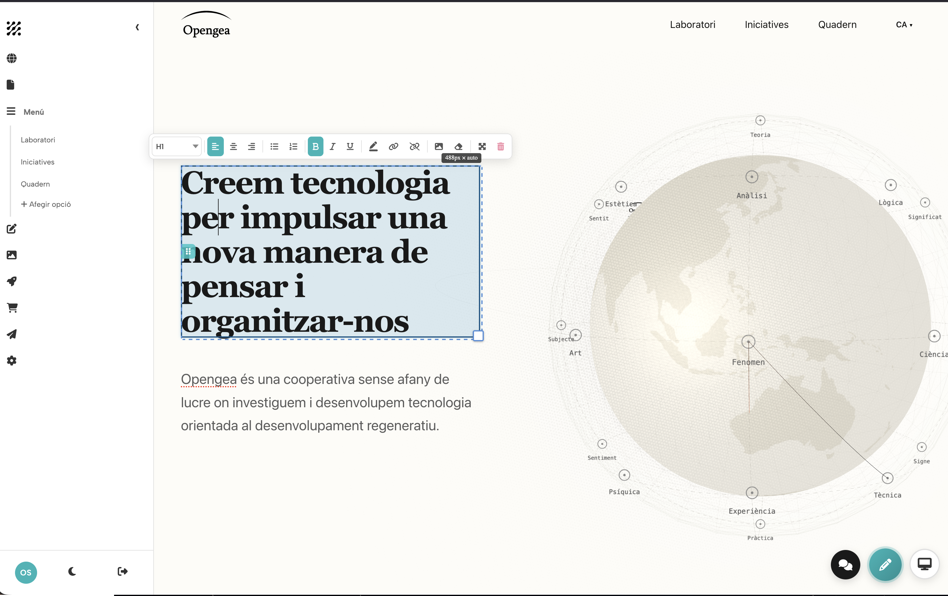 Websfera screenshot