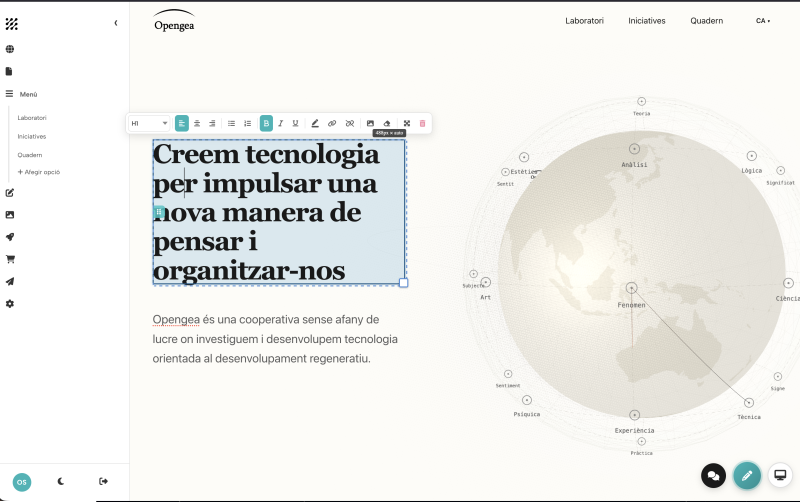 Websfera screenshot